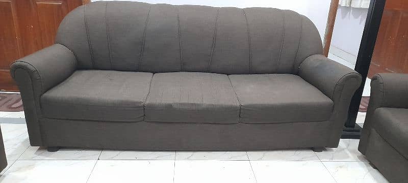 low price sofa set with decent design in dark brown color 7
