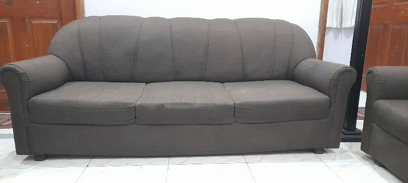 low price sofa set with decent design in dark brown color 8