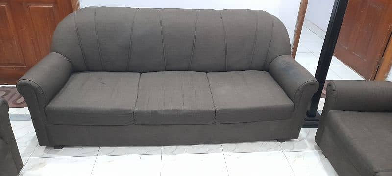 low price sofa set with decent design in dark brown color 9