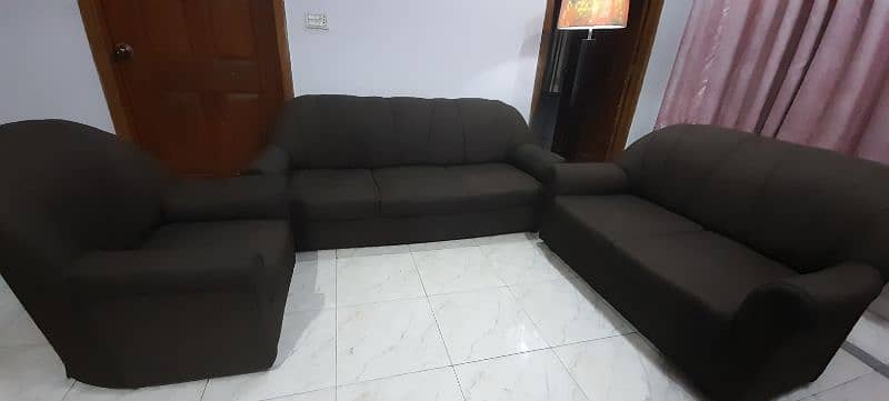 low price sofa set with decent design in dark brown color 19