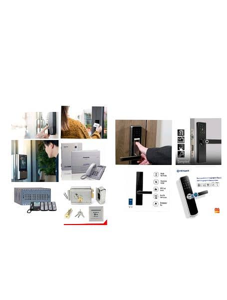 Electric door lock card fingerprint smart lock access Control system 1