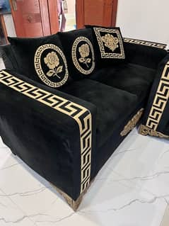 versace 6 seater sofa set in excellent condition