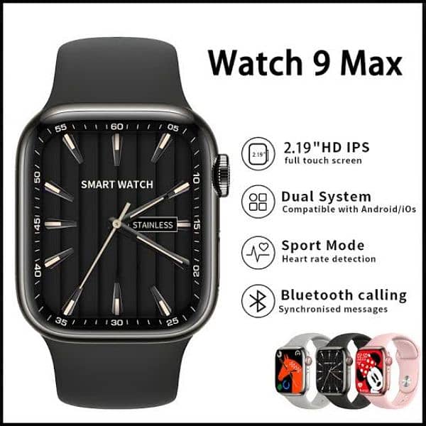 Watch 9 Max Watch 1.85" Full Touch Bluetooth Call | Android IOS 2