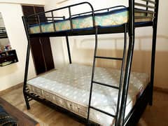 Iron Bunker Bed with 2 Mattresses