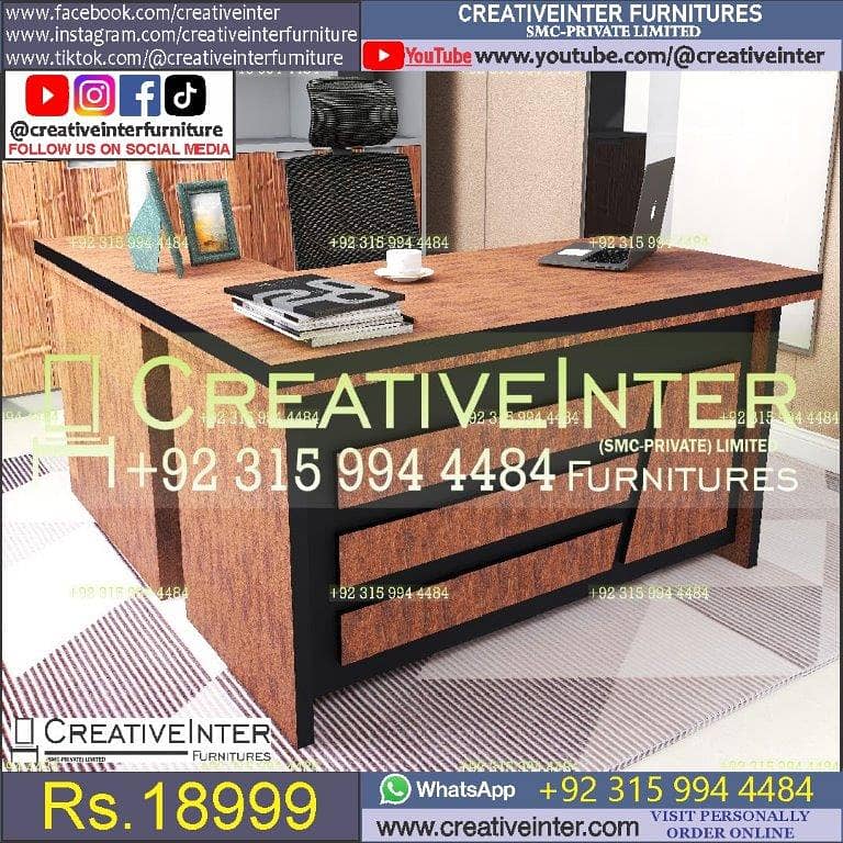 office Table Meeting Reception Desk Mesh Back Chair Workstation Study 3