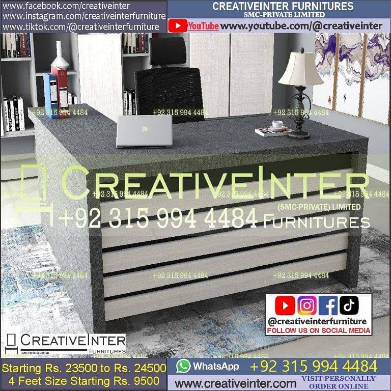 office Table Meeting Reception Desk Mesh Back Chair Workstation Study 17