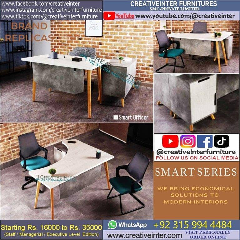 office Table Meeting Reception Desk Mesh Back Chair Workstation Study 5