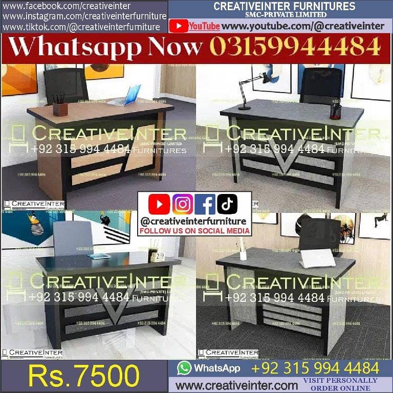 office Table Meeting Reception Desk Mesh Back Chair Workstation Study 17