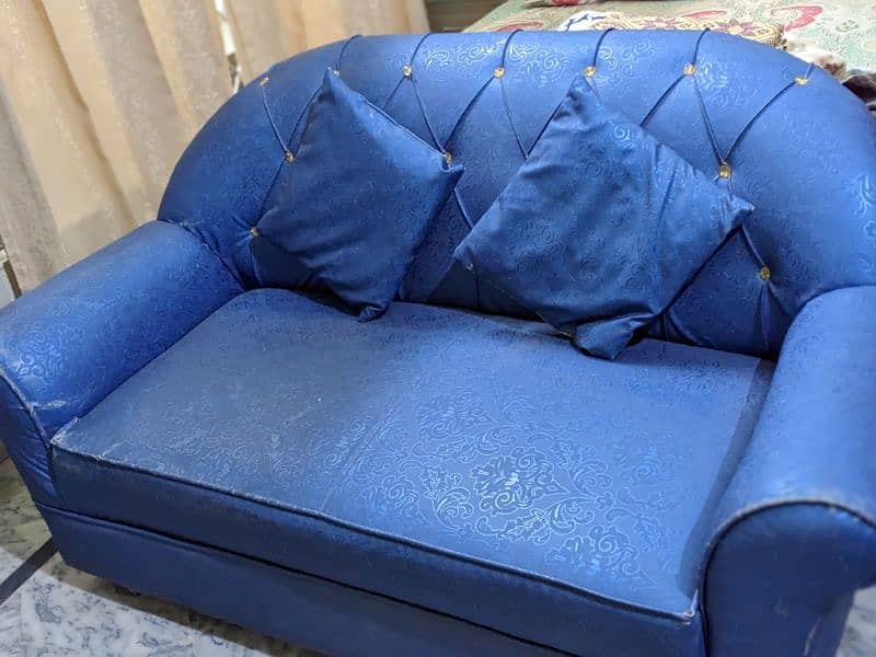 dark blue 2 seater single sofa 1