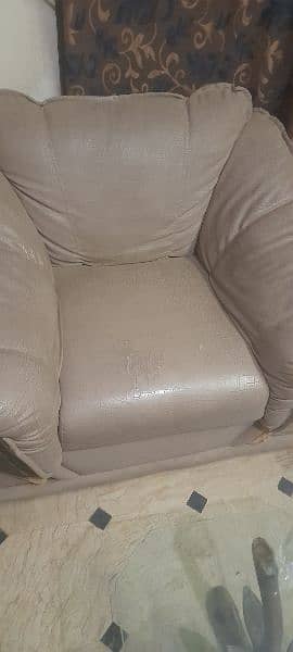 Solid Sofa set  Raxine leather  available for sale 1