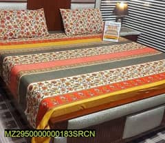 3 PCs Cotton Printed Double Bed sheets