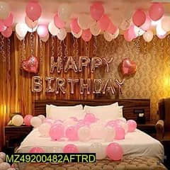 110 pcs happy birthday pink and white balloons