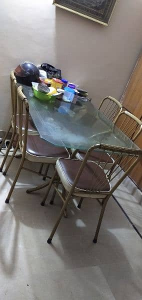 6 Seater Iron Rod Dining Table 4