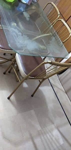 6 Seater Iron Rod Dining Table 5