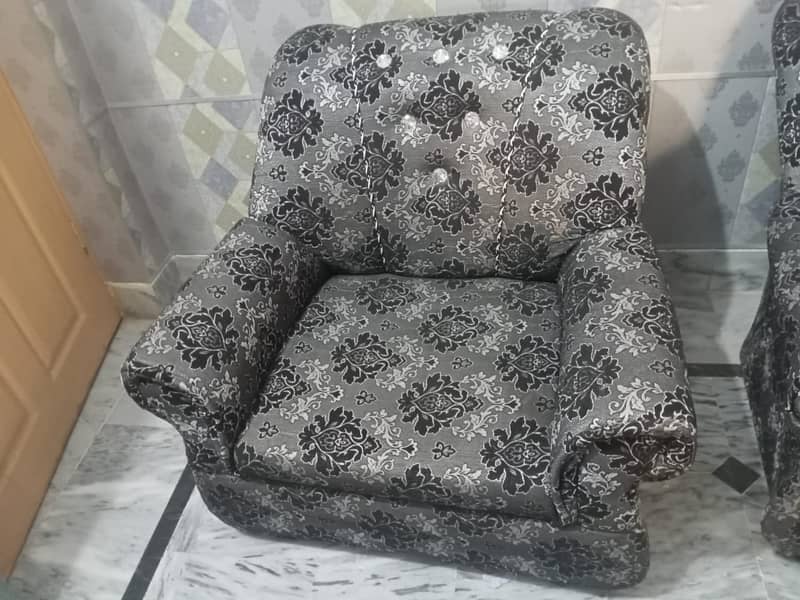 One large sofa with two small 2 years used. 1