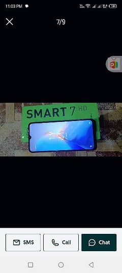 Infinix Smart 7 HD 4gb 64gb on warranty 8month