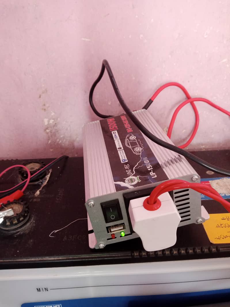 Inverter Connect In Battery Then Supply 220 Watt light fresh piece. . 1