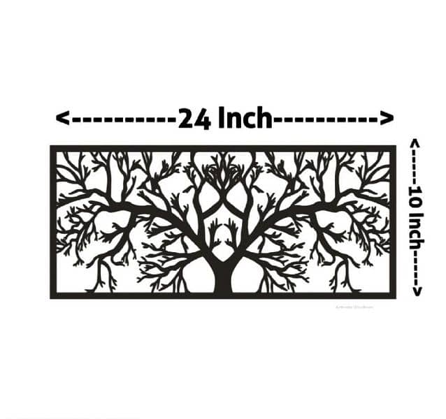 Wooden Tree Wall Hanging - Pack of 4 1