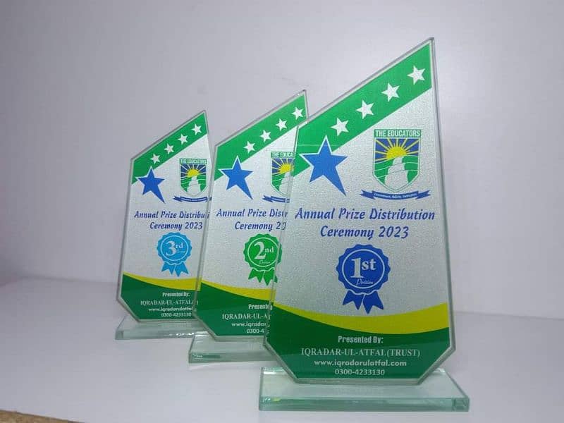 Glass shields| Awards trophi | Acrylic shields|Custom size and shape 9