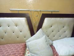 king size wooden bed with mattress 0