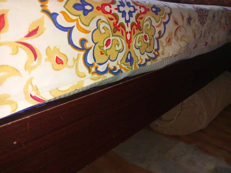 king size wooden bed with mattress 2