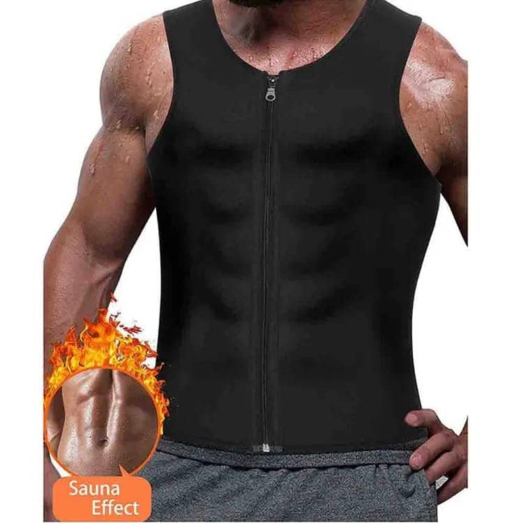 Men's Neoprene Sauna Sweat Vest Body Shaper Sport Slimming Compression 4