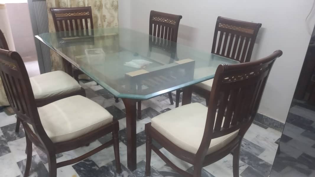 Wooden Dining Table with 0