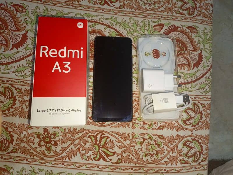 redmi A3 ( 4  128)  brand new just box open 0