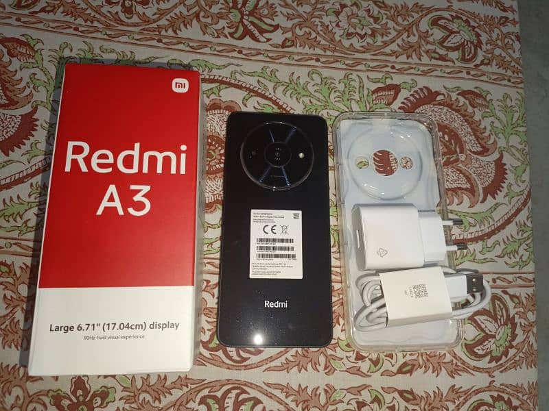 redmi A3 ( 4  128)  brand new just box open 1