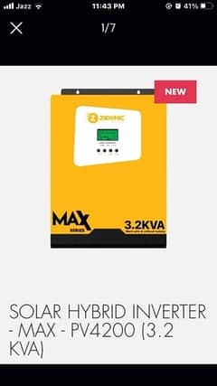 Ziewnic 3.2 Max Series Solar Inverter