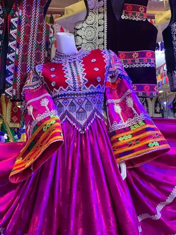 Traditional New Afghan Dress with handmade embroidery 0