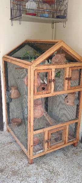 Wooden Cage Colony with Accessories and Budies 2