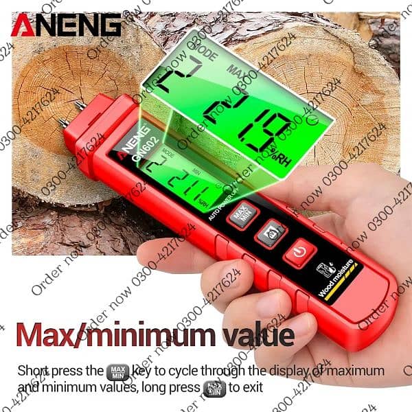 Moisture Tester 0~58% Wood Moisture sports equipment Detector Max/ 1