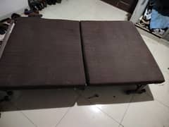 foldable bed with attached mattress