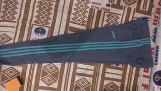 Adidas Women's Trouser (Size S-M, Grey with Teal Stripes)