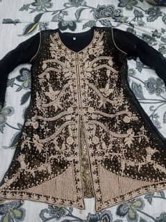 zari cutwork shirt with sharara