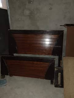 wooden single bed in good condition