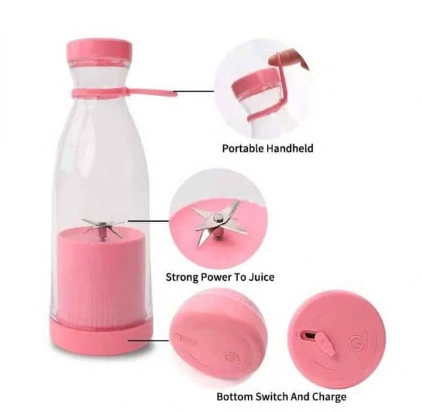 Mini Juicer Blender Chargeable & Portable Bottle 2