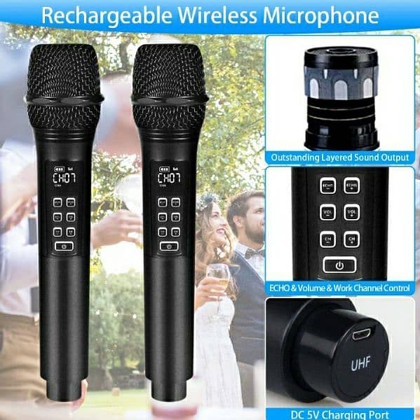 Microphone Rechargeable Wireless K28. Karaoke Cordless Microphone 3