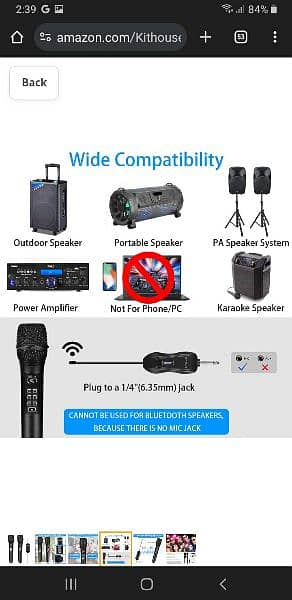 Microphone Rechargeable Wireless K28. Karaoke Cordless Microphone 5