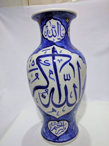 vase blue pottery 2