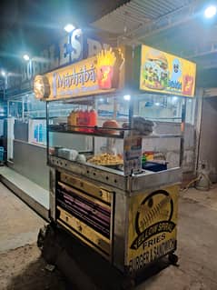 Fast food counter & setup for sale running fries and Burger shop 0