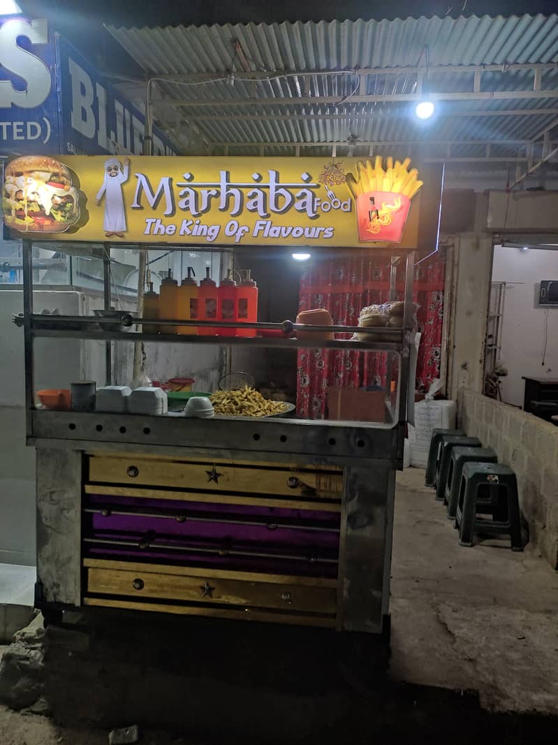 Fast food counter & setup for sale running fries and Burger shop 1