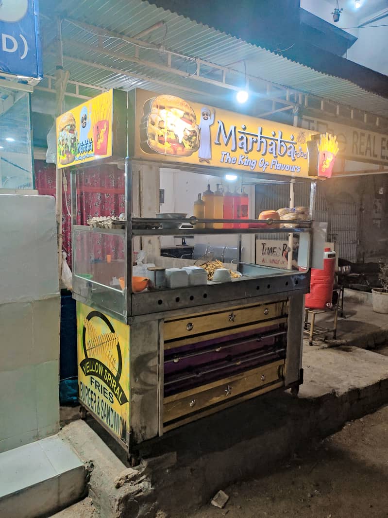 Fast food counter & setup for sale running fries and Burger shop 4