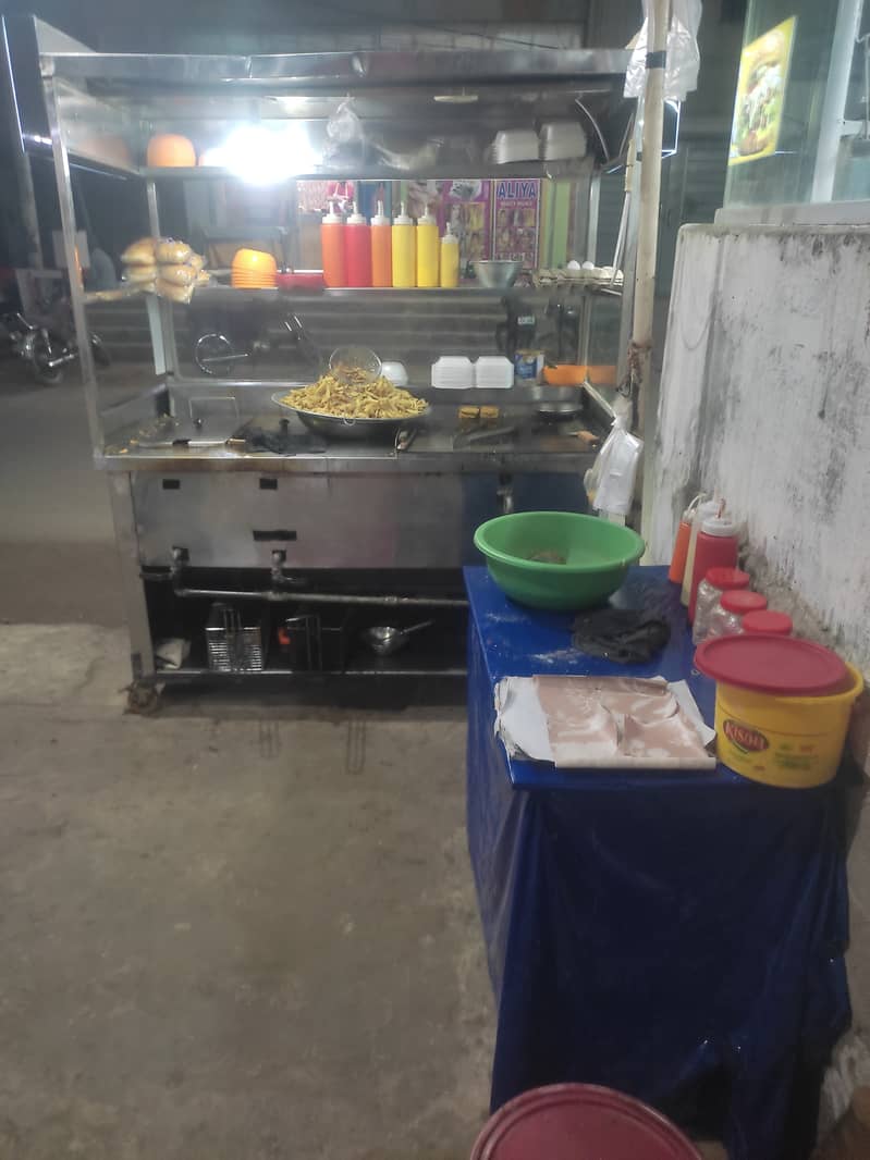 Fast food counter & setup for sale running fries and Burger shop 5