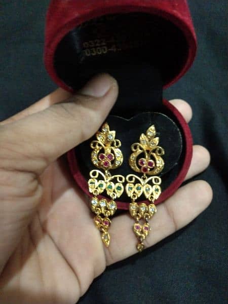 gold earrings 100% original 2