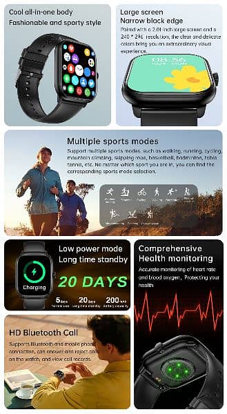 LAMFO Smartwatch 2024- Bluetooth, Call , music, tracker and many more 6