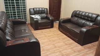 "Six-Seater faux leather  Sofa Set for Sale"