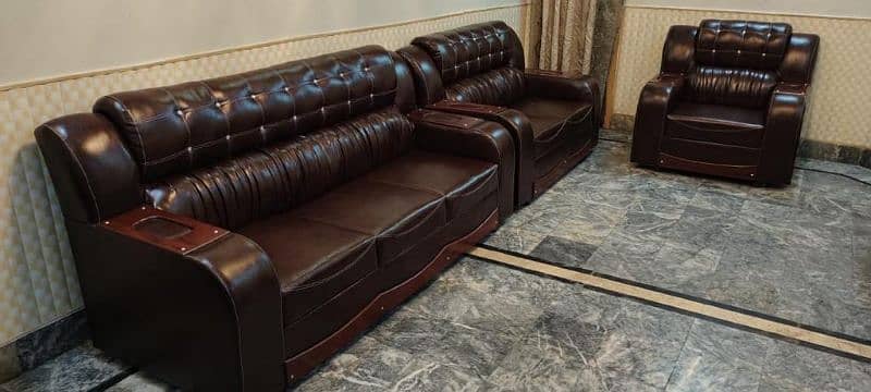 "Six-Seater faux leather  Sofa Set for Sale" 1
