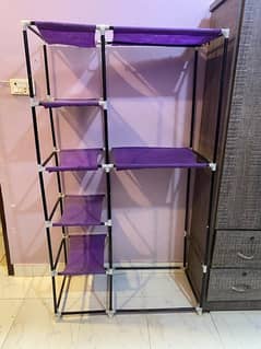2 Two door almari cupboards & Fancy foldable organizer wardrobe